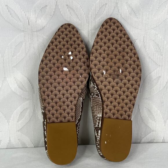 KELSI DAGGER BROOKLYN Sanders Snake Print Leather Mules Size 9 - Picture 9 of 9